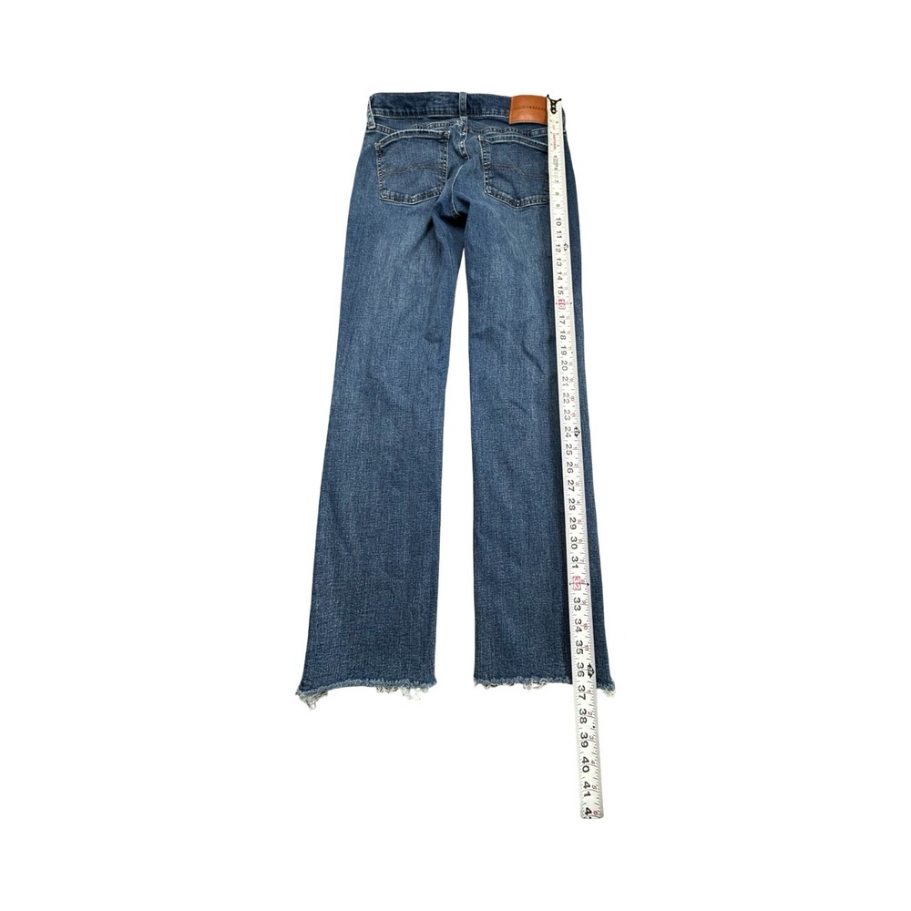Lucky Brand Jeans Womens 6/28 Blue Sweet Mid Rise Straight Raw Hem Button Fly‎ - Picture 10 of 15